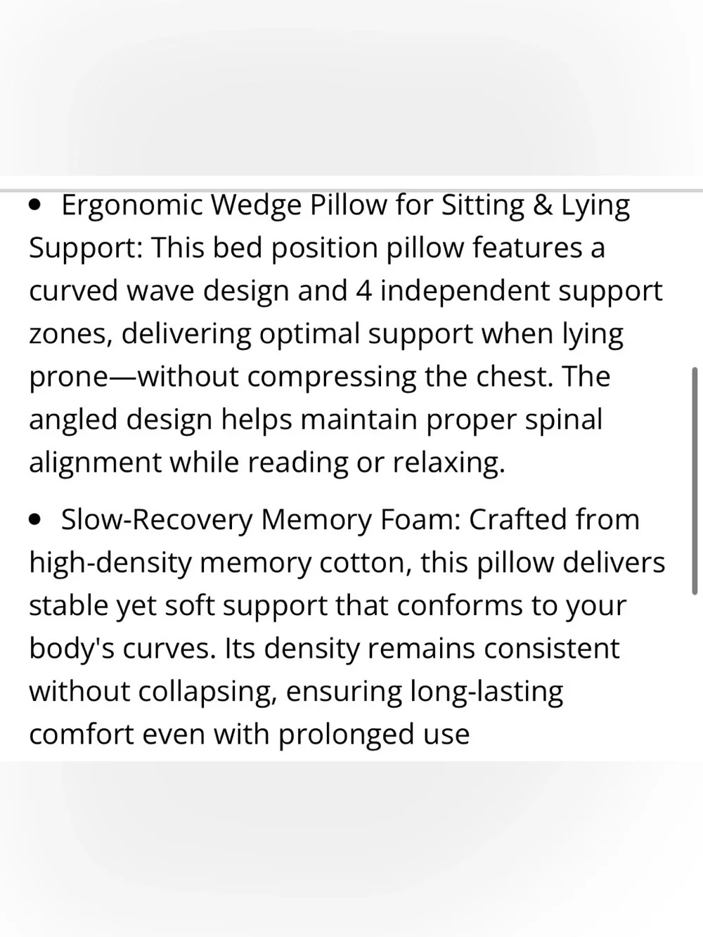 Multi-Functional Bed Memory Foam Wedge Pillow with Washable Cover- GRAY
